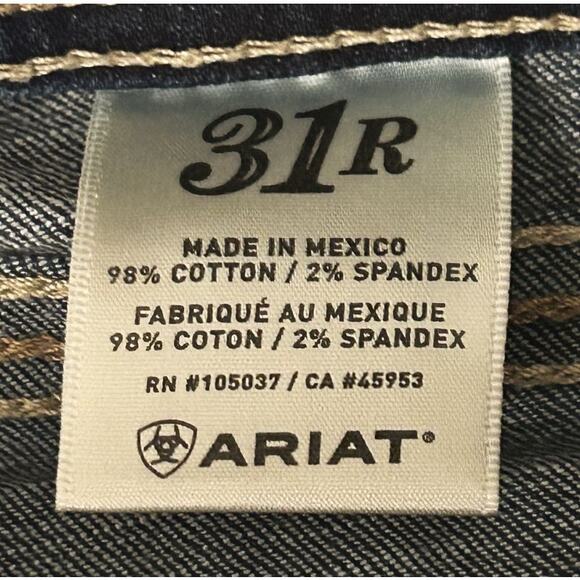 Ariat Ruby Mid-Rise Thick Stitch Raw Hem Bootcut Western Jeans 31X31 - Picture 7 of 7